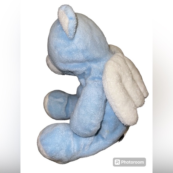 TY PLUFFIES BLUE ANGEL BEAR TYLUX STUFFED PLUSH LOVEY 2011 - Picture 4 of 5